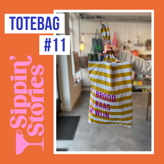 Sippin' Stories totebag 'Brood, kaas, wijn' image 0